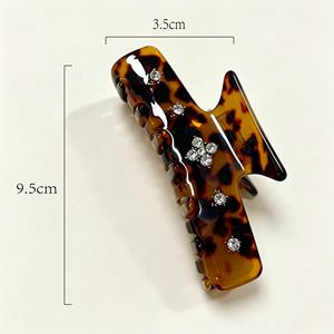Siywina Accessoires de <span class=keywords><strong>cheveux</strong></span> en acétate haut de gamme incrustés de diamants, pinces à <span class=keywords><strong>cheveux</strong></span> de <span class=keywords><strong>luxe</strong></span> personnalisables, écologiques et tendance pour femmes - Product Image 4