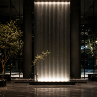 Rideau d'eau architectural en maille cascade de qualité 304 pour la décoration de hall d'hôtel