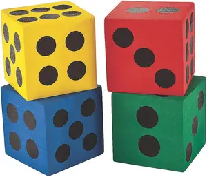 Dadi del numero di gioco in schiuma Eva morbida poliedrica in gomma colorata di grandi dimensioni 10 Cm di vendita calda personalizzata