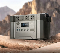 Station d'alimentation portable 1451Wh 2400W à onde sinusoïdale pure, générateur solaire au lithium-ion pour camping-car, camping, maison et alimentation de secours d'urgence