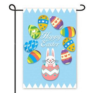 High Quality Double-Sided Polyester Digital Printed Waterproof Easter <b>Garden</b> <b>Flag</b> with Fiberglass Pole for Yard Display - Product Image 6