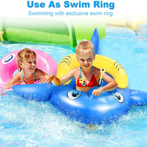Inflatable Shark Swimming Ring With Water Spray For Kids Summer Pool Play - Product Image 2