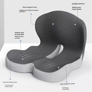 <span class=keywords><strong>Coussin</strong></span> lombaire et d'assise ergonomique orthopédique en <span class=keywords><strong>mousse</strong></span> à mémoire de forme confortable pour le soutien du bas du dos et le soulagement de la pression - Product Image 1