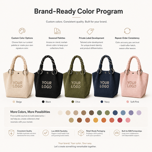 Bolso Tote Tejido de Color Sólido con Logotipo Personalizado SHINY, Bolso de Mano de Punto Grueso Resistente con Asa de Anillo Metálico para Uso Diario de Mujeres, OEM - Product Image 6