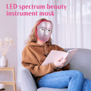 หน้ากากบําบัดด้วยแสงหน้ากากไฟ LED 7 สีโฟตอนแสงสีฟ้าและสีแดงบํารุงรักษาผิวฟื้นฟูหน้ากากดูแลผิวหน้า LED - Product Image 6