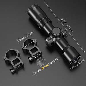 Ống ngắm SYQT 1.5-5x32 có lưới chiếu khắc, đèn chiếu sáng đỏ xanh, tốc độ 300-425 FPS, phụ kiện săn bắn - Product Image 4