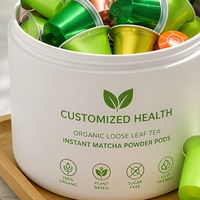 Capsules de café matcha instantané pur compatibles avec Dolce Gusto, latte faible en calories, riche en antioxydants, thé vert en vrac