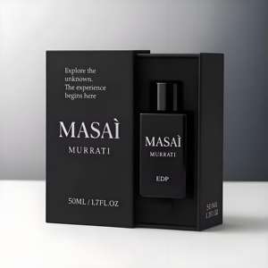 Botella de Perfume de Vidrio Negro Mate de Diseño Personalizado, 30 ml, 50 ml, 100 ml, Envase Vacío, Botellas Cuadradas de Perfume con Embalaje en Caja - Product Image 1