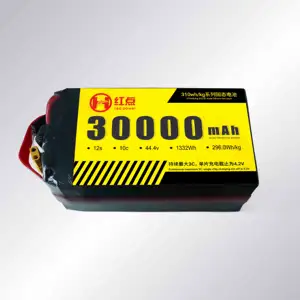 44.4V 30000mAh 310wh/kg 30ah12s trạng thái rắn pin Lithium ion nhà sản xuất HD UAV điện bay không người lái UAV cố định-gió vtol multirotor