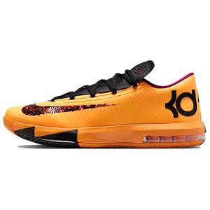 Chaussures de basketball basses unisexes KD 6 jaunes et noires avec empeigne en maille synthétique, semelle extérieure en caoutchouc et semelle intermédiaire en EVA – Idéales pour le sport estival - Product Image 1