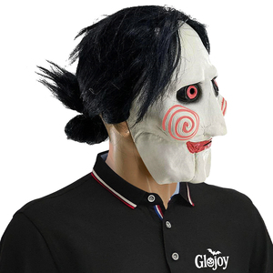 Máscara de látex de cabeza completa de Jigsaw de <span class=keywords><strong>Horror</strong></span> <span class=keywords><strong>Saw</strong></span> para Halloween, fiestas de disfraces, juegos de rol, accesorios de mascarada, venta al por mayor, personalizable - Product Image 4