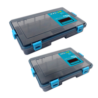 Caja de Pesca de ABS a Precio de Fábrica al por Mayor, Caja de Señuelos Impermeable con Cierre de Cuatro Hebillas, Accesorios de Pesca, Caja de Señuelos Grande y Pequeña