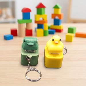 <b>Duck</b> Frog-Shaped Pop-Up LED <b>Light</b> & Sound Keychain with Soft Warm White <b>Light</b>-Kids Party Favor & Stress Relief Toy - Product Image 2
