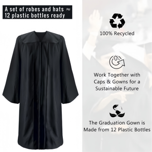 <span class=keywords><strong>2025</strong></span> dành cho người lớn màu đen mờ Đại học tốt nghiệp áo choàng cap với tua & năm quyến rũ - Product Image 2