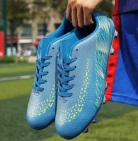 Chaussures de football unisexes pour adultes et enfants - Tige en PVC, doublure en mesh respirant, semelle extérieure en caoutchouc durable pour l'école