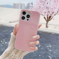 Coque de téléphone antichoc à rayures 3D pour iPhone 18 Pro, 17, 16, 15, 14, 13, 12, 11, Pro et Pro Max