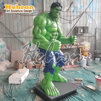 Statue de super-héros en fibre de verre grandeur nature personnalisable, Spider-Man, Hulk, Iron Man, sculpture de personnage de film, théâtre, Marvel