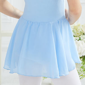Robe de justaucorps de ballet pour filles, justaucorps à manches courtes avec jupe en mousseline, coton et élasthanne pour enfants, 4 couleurs disponibles en stock - Product Image 4