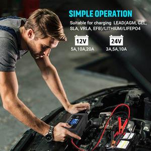 Cargador de Batería Inteligente HTRC P20 20A 12V-24V Puerto CC para Automóvil Motocicleta Baterías de Plomo Ácido AGM Litio Lifepo4 Adaptadores de Cargadores de Batería - Product Image 6