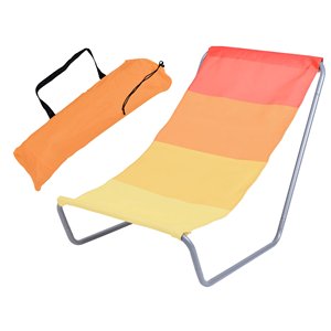 Chaise longue de <span class=keywords><strong>plage</strong></span> pliable en polyester 600D avec cadre en acier, chaise inclinable pliable pour jardin - Product Image 1
