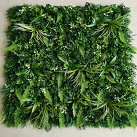 Panneau mural en herbe artificielle ignifuge YN UV, décoration murale en herbe verte artificielle