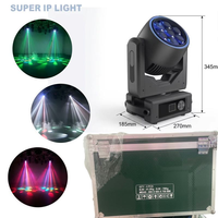 Projecteur Wash à Tête Mobile 7x40W Bee Eye RGBW 4-en-1 avec Zoom DMX512 RDM 8 ° ~58 °   Éclairage de scène pour DJ, discothèque, fête
