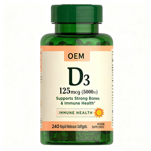 Cápsula de gelatina blanda D3 5000ui de vitamina <span class=keywords><strong>K</strong></span> de etiqueta privada Soporte inmunológico y cápsulas de gelatina blanda D3 K2 de hueso y dientes - Product Image 1