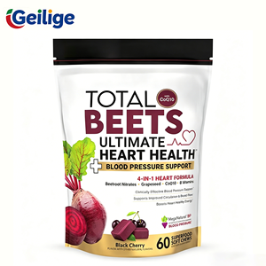 OEM <span class=keywords><strong>Total</strong></span> Beets Ultimate Heart Health, Suplemento de Apoyo para la Salud del Corazón, Masticables Blandos con Nitratos de Raíz de Remolacha y CoQ10, 60 Unidades - Product Image 1