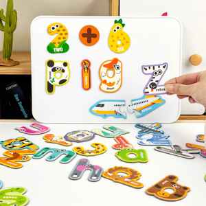 Alfabeti magnetici animali del fumetto della lettera minuscola colorata del frigorifero magneti ABC del frigorifero - Product Image 3