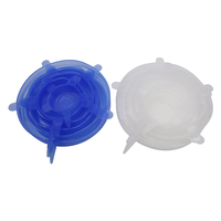 Ensemble de 6 couvercles de bols réutilisables en silicone extensibles, compatibles micro-ondes et lave-vaisselle, pour le stockage des aliments dans la cuisine