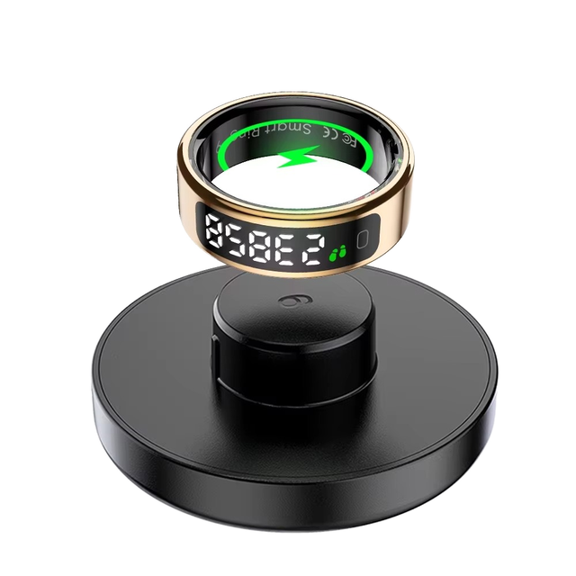 Health Monitoring Alloy Smart Fitness Tracker Ring Screen-Sleek Design Advanced Health Monitoring Sleep Tracker 4 Days Battery