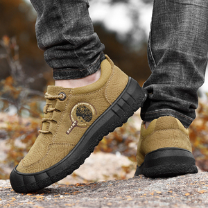 Suministro de fábrica Precio al por mayor Zapatos de cuero genuino Trekking Hombres Zapatos Impermeables Zapatos de senderismo al aire libre - Product Image 3