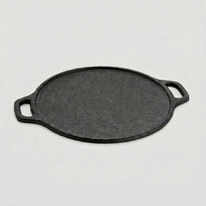 30 cm Pre-Seasoned Cast Iron Griddle Dosa Tawa <b>Pan</b> Cast Iron Handle Contemporary Design Gas Induction Ready Roti Paratha - Product Image 1