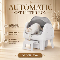 PetPivot AutoScooper 12 Lite Automatische Katzentoilette, Abnehmbare Vorderstufe, Komplettes Zubehör, Geeignet für Mehrkatzen-Haushalte