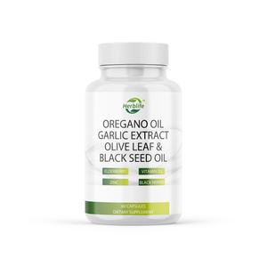 OEM/ODM Huile d'origan en capsule à succès avec huile de nigelle, ail, extrait de feuille d'olivier, soutient la santé immunitaire et digestive - Product Image 1