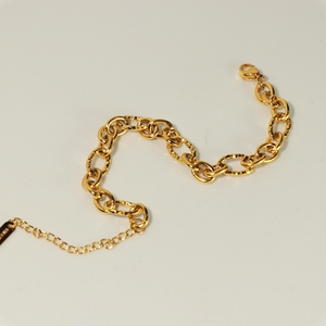 Gold Plated <b>Chain</b> Link Bracelet Classic Style Unisex Alloy Jewelry - Product Image 3