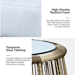 Meubles <span class=keywords><strong>de</strong></span> <span class=keywords><strong>jardin</strong></span> élégants : chaises longues d'extérieur <span class=keywords><strong>en</strong></span> rotin tressé et ensembles <span class=keywords><strong>de</strong></span> thé pour l'après-midi - Product Image 6