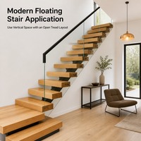Solution d'escalier intérieur sur mesure, structure modulaire pour villa et appartement