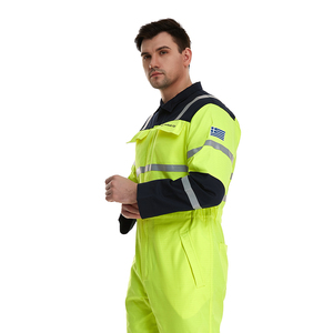 ZHENGXING <span class=keywords><strong>meccanico</strong></span> industriale sicurezza di lavoro Fr tuta giallo fluorescente uomo Hi Vis tuta con nastro riflettente - Product Image 3
