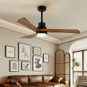 Đèn Quạt trần Bắc Âu 52 inch với bộ đèn pha lê và điều khiển từ xa LED nguồn sắt cơ thể 42 inch DC lưỡi động cơ - Product Image 4