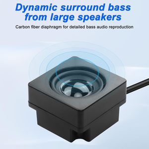 XMSJSIY Mini Computer <strong>Speaker</strong> 3.5mm TRS Input Volume Control USB Powered Stereo Bass Boost 6W for PC Laptop Phone Notebook -1.2M - Product Image 5