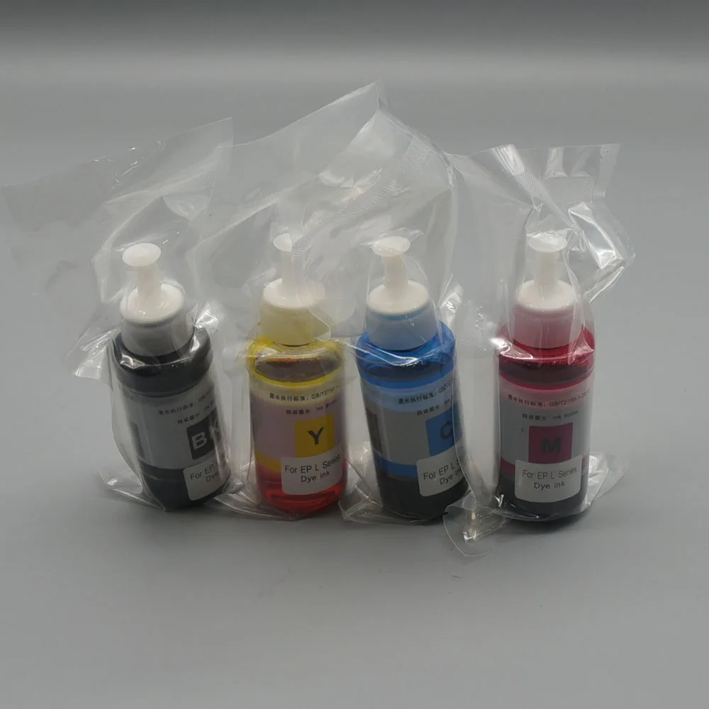 4 вида цветов для струйного принтера Epson EcoTank L3150 L3110 L3100 L3210 L3250 L1110 5190 T544 544