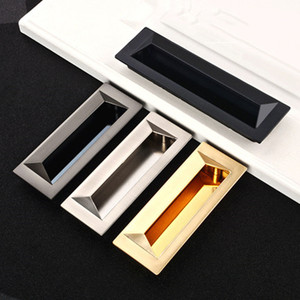 Furniture Handle Rectangle Zinc Alloy Cabinet <b>Door</b> Minimalist Design Easy Installation - Product Image 2