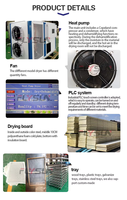 Four de séchage à circulation d'air chaud à température constante entièrement automatique, type boîte, équipement de séchage à pompe à chaleur pour saucisses