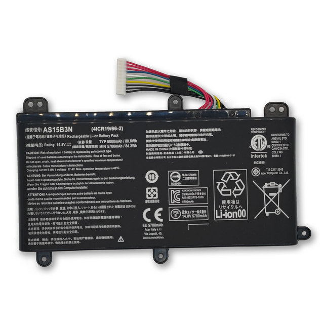 High Quality Rechargeable 14.8V 88.8Wh Replacement Laptop Battery AS15B3N for Acer Predator 17/15 G9-791 792 591 592 AS15B3N