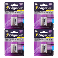 Baterai Max Power Heavy Duty 9 Volt untuk Detektor Asap 9V 6F22 Baterai Kotak, Tahan Lama 1 Paket