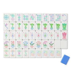 Light blue spliced acrylic American mahjong tiles Leisure and <b>entertainment</b> mahjong tiles, hand-crafted mahjong in stock 160 Zha - Product Image 3