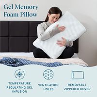 Vente en gros OEM Oreiller moderne en mousse à mémoire de forme pour le cou Soulagement de la douleur cervicale Style solide 200TC Accessoire de couchage