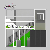 Stand de salon professionnel à deux niveaux TIANYU, système de construction modulaire en aluminium polyvalent, affichage de marque haute visibilité