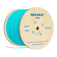 Cables de Fibra Óptica Monomodo NECERO GJFV GJFH de 2-24 Hilos, Fibra de Color de 2mm 3mm, Microcables de Fibra Óptica para Interiores con Color Azul OEM